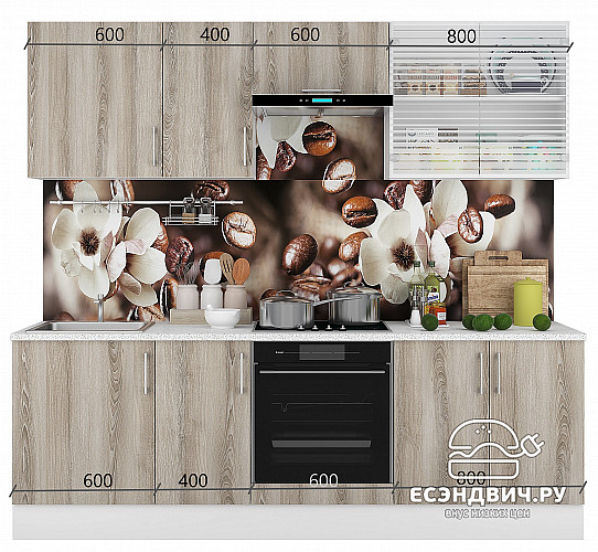 Тумба 45 без столеш."Герда" (Ясень Таормино) /Gnt/Ep/М17