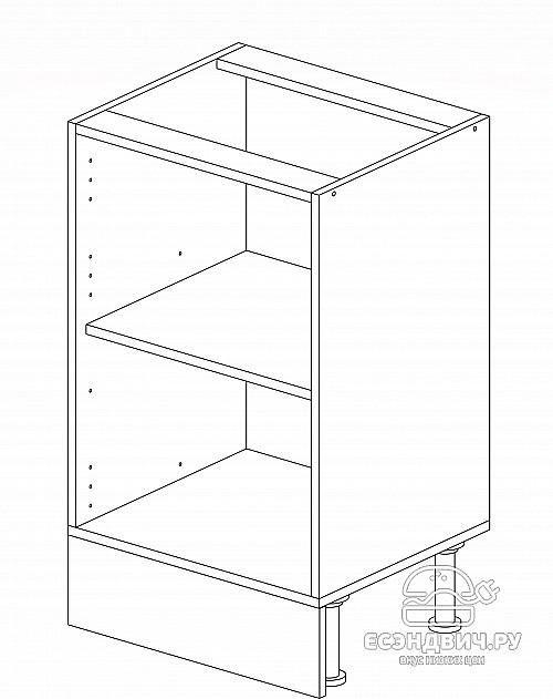 Тумба 50 без столеш./мойка"Герда" (Ясень Таормино) /Gnt/Ep/М18