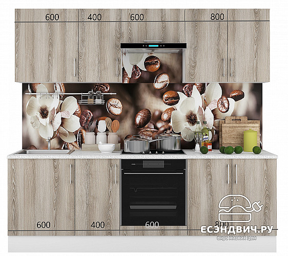 Тумба 50 без столеш./мойка"Герда" (Ясень Таормино) /Gnt/Ep/М18