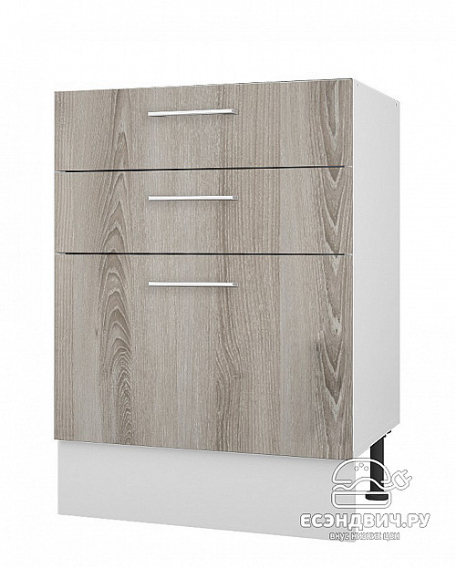 Тумба 60 (3ящ.) без столеш."Герда" (Ясень Таормино) /Gnt/Ep/М22