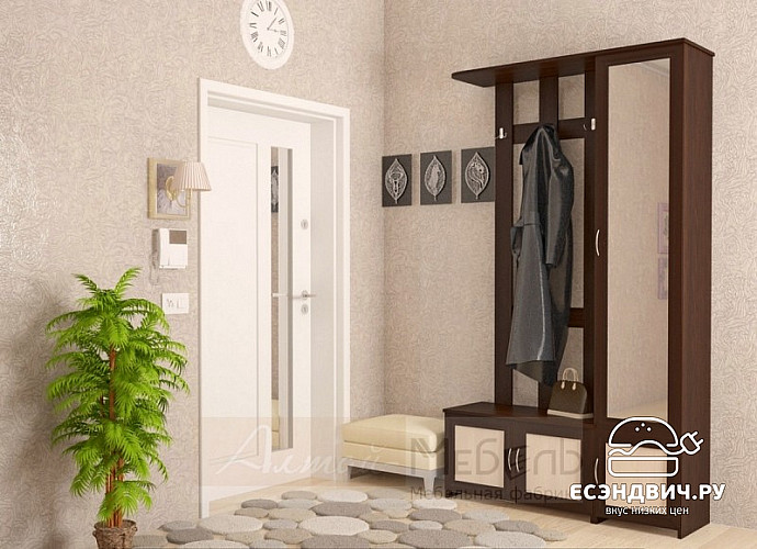 Прихожая  "Лаворо" (Венге/Выбеленный дуб) EsandwichAМ-КБПР02