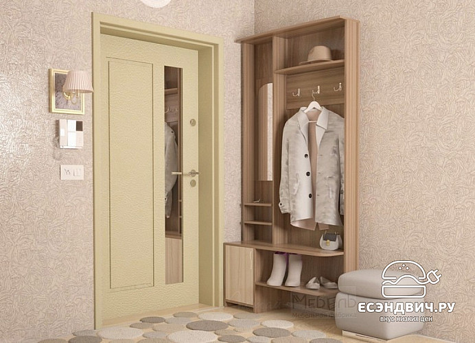 Прихожая  "Лаворо" (Ясень Шимо темный/Ясень Шимо светлый) EsandwichA-ПР01