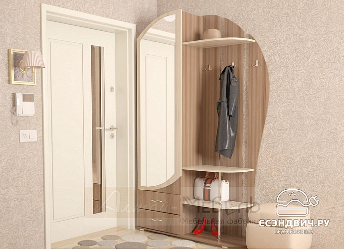 Прихожая  "Лаворо" (Ясень Шимо темный/Ясень Шимо светлый) EsandwichA-ПР6