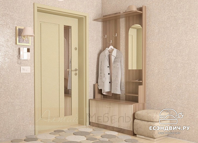 Прихожая  "Лаворо" (Ясень Шимо темный/Ясень Шимо светлый) EsandwichA-ПР03