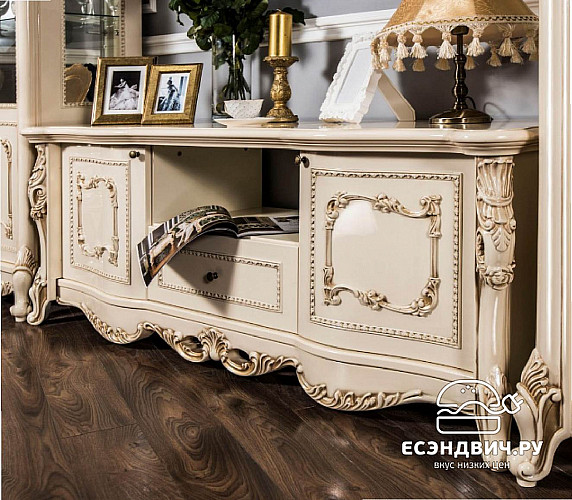 Комод tozzo "Себастьяно" (МДФ) (Крем глянец/Шелкография) EsandwichUgJk