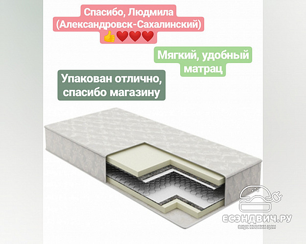 Матрац family 70*160*16 "Наоми" (завис.пружины) мягкий