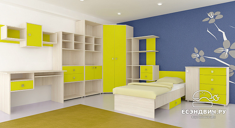 Комод "Дженни" (Сосна астрид/Лайм) D/J