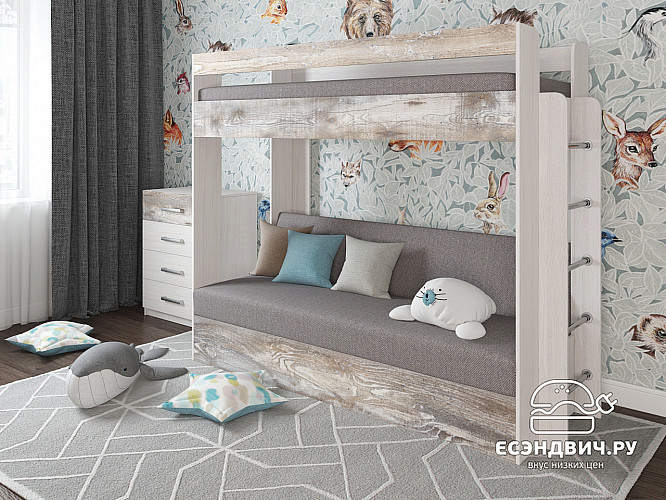 Чехол для матраца "Лаворо"  80*190*20 (Рогожка Bahama Ash (AT))