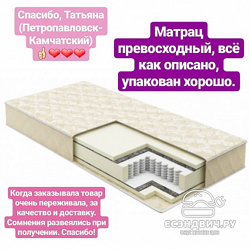 Матрац favorit 120*200*18 "Жаклин" (независ.пружины) ср.жесткости