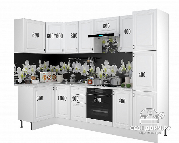 Тумба 40 (3ящ.) без столеш."Форд" (МДФ ) (Белый Софт) /Gnt/Ev/М21