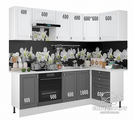 Тумба 40 (3ящ.) без столеш."Форд" (МДФ ) (Белый Софт) /Gnt/Ev/М21