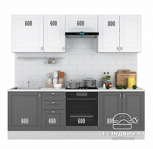 Шкаф 80 "Форд" (МДФ ) (Белый Софт) /Gnt/Ev/М5