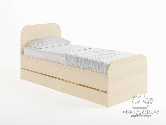 Ящик для кровати 800 "Лаворо" (Выбеленный Дуб/Выбеленный Дуб) D_Isl