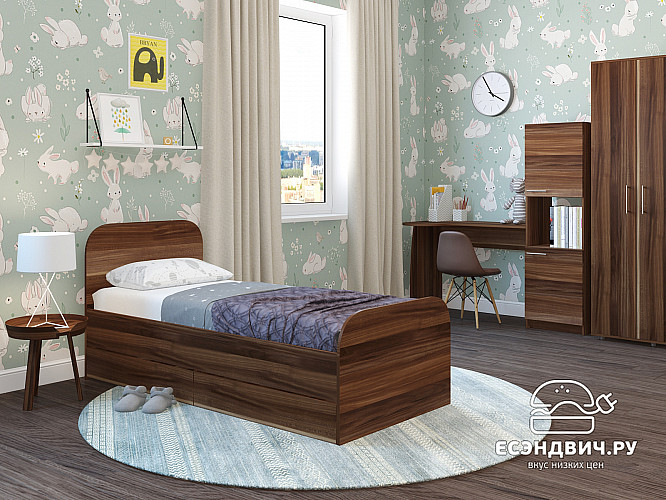 Ящик для кровати 800 "Лаворо" (Слива валлис/Слива валлис) D_Isl