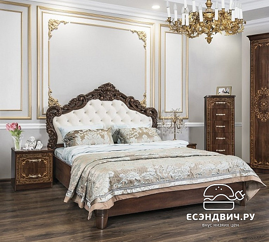 Спальный гарнитур 3 предм./1600"Клео" (МДФ) (Караваджо глянец/Бархат/Патина/Шелкография/Лак) UgPt/1