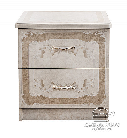 Спальный гарнитур 3 предм. (180) "Клео" (МДФ) (Корень крем глянец/Патина/Шелкография/Лак) UgPt/4