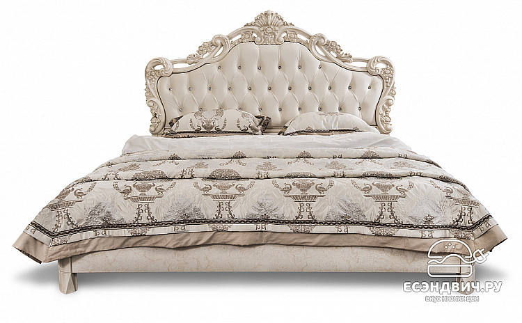 Спальный гарнитур 3 предм. (180) "Клео" (МДФ) (Корень крем глянец/Патина/Шелкография/Лак) UgPt/4