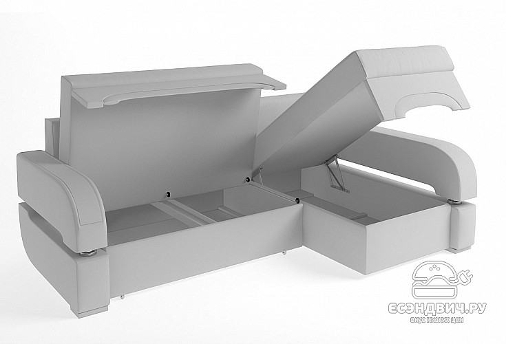 Диван угловой (универс.угол) Диего (Велюр Venus Beige (AT)/Велюр Venus Cocoa (AT)/Велюр Venus Cocoa (AT)/МДФ Венге