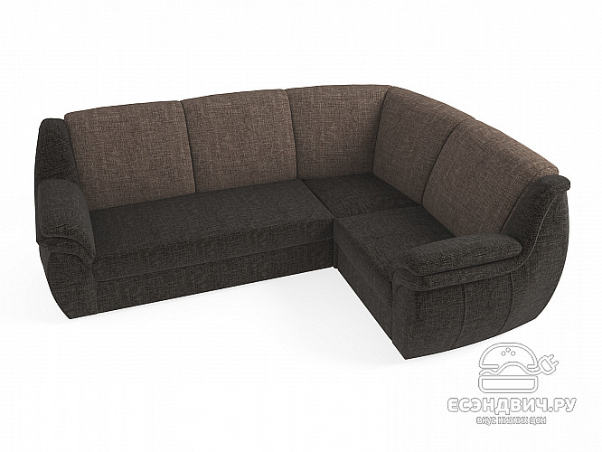 Диван угловой Дакота (Рогожка Savana Coffee (AT)/Рогожка Savana Hazel (AT)