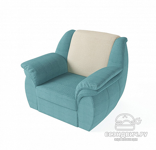 Кресло Дакота (Велюр Twist  Lagoon (AT)/Велюр Twist Caramel (AT)