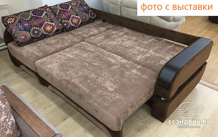 Диван угловой (универс.угол) Диего (Велюр Twist Green (AT)/МДФ Бук)