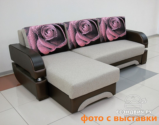 Диван угловой (универс.угол) Диего (Велюр Twist Green (AT)/МДФ Бук)