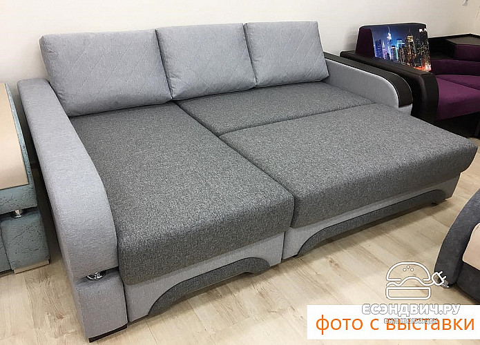 Диван угловой (универс.угол) Диего (Иск.кожа Teos White (AT)/МДФ Венге)