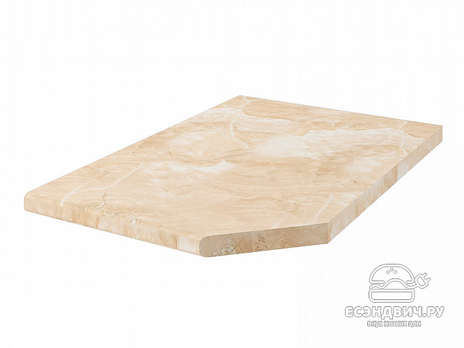 Столешница 400 торцевая правая "Йорк" (Мрамор бежевый) /DSV