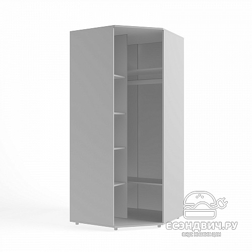 Шкаф угловой "Лаворо" (Анкор белый/Ирис) D_Mi