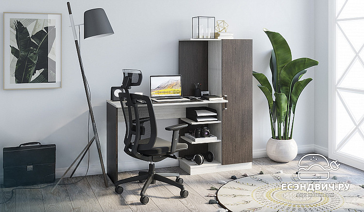 Стол компьютерный basic "Лаки" (Венге/Лоредо) BTS/Bs