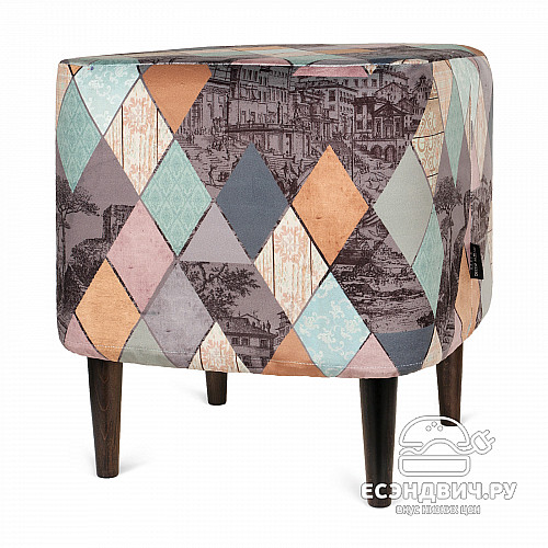 Банкетка квадро "Эмбер" (UNGARO MOTIVE/Венге) -Arb/Аз