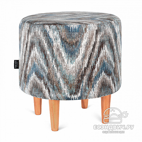 Банкетка круглая "Эмбер" (ALINA BRIZ/Бук) -Arb/Сп