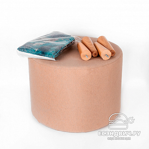 Банкетка круглая "Эмбер" (ALINA DELPHI/Бук) -Arb/Сп