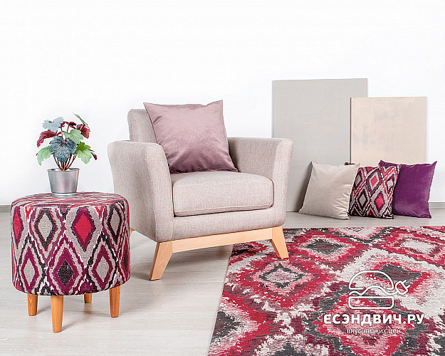 Банкетка круглая "Эмбер" (ALINA ROXY/Бук) -Arb/Сп