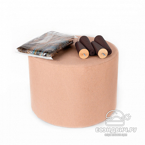 Банкетка круглая "Эмбер" (ALINA WAVE/Венге) -Arb/Сп