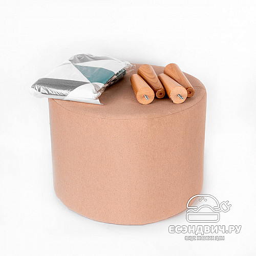 Банкетка круглая "Эмбер" (LINE NILS/Бук) -Arb/Сп