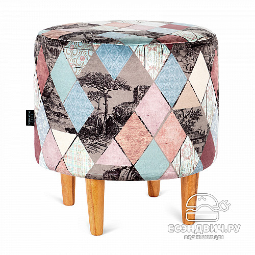 Банкетка круглая "Эмбер" (MARO INCANTO/Бук) -Arb/Сп