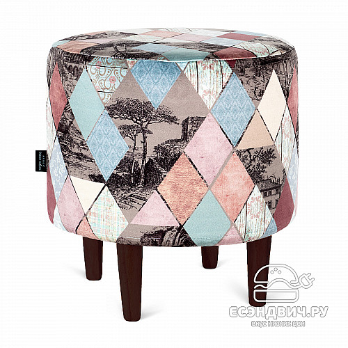 Банкетка круглая "Эмбер" (MARO INCANTO/Венге) -Arb/Сп