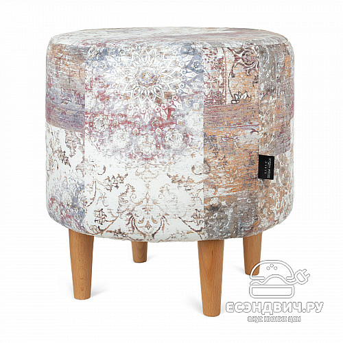 Банкетка круглая "Эмбер" (MARO VERDI/Бук) -Arb/Сп