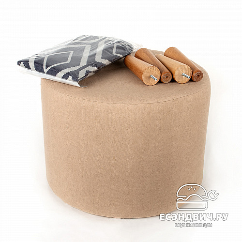 Банкетка круглая "Эмбер" (ELZA ULTIMA/Бук) -Arb/Сп