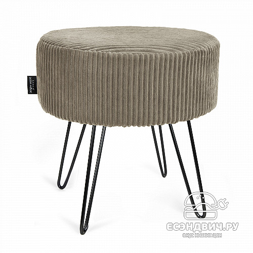 Банкетка ferro "Эмбер" (CILIUM CAMEL/Металл черный) -Arb/Мт