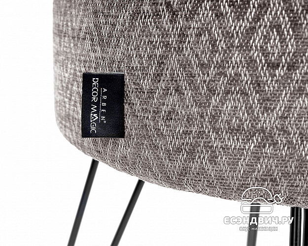 Банкетка ferro "Эмбер" (ZOOM RHOMBUS COCOA/Металл черный) -Arb/Мт