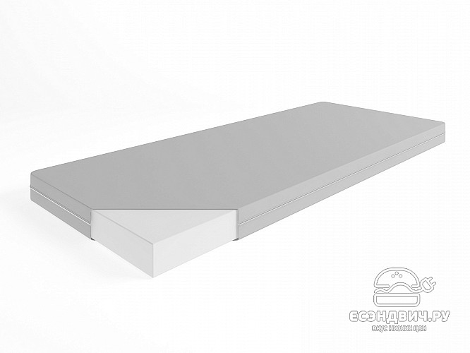 Матрац с чехлом 80*190*10 "Лаворо" (ППУ) (Рогожка Savana Plus Ash (AT))