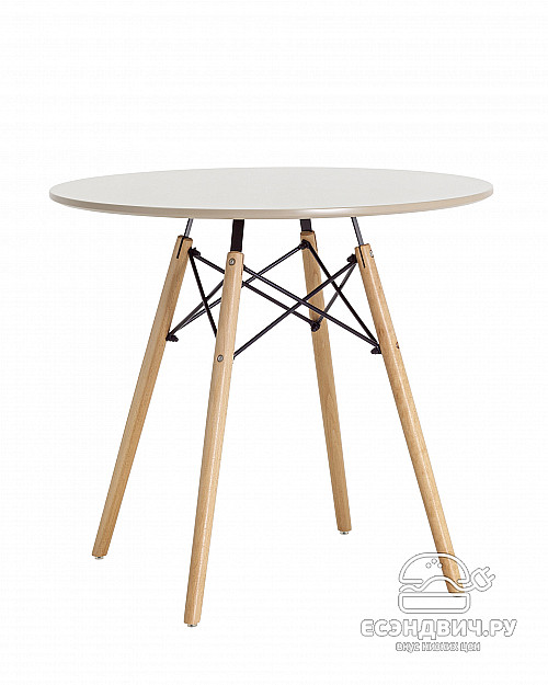 Стол eames "Дэнвер" (МДФ)(Бежевый/Дерево)/SG/DSW