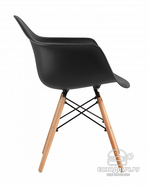 Стул eames W "Дэнвер" (Пластик Черный/Дерево)/SG/DAW