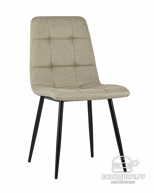 Стул "Отто" (Рогожка Бежевая/Металл Черный)/SG/Vlt