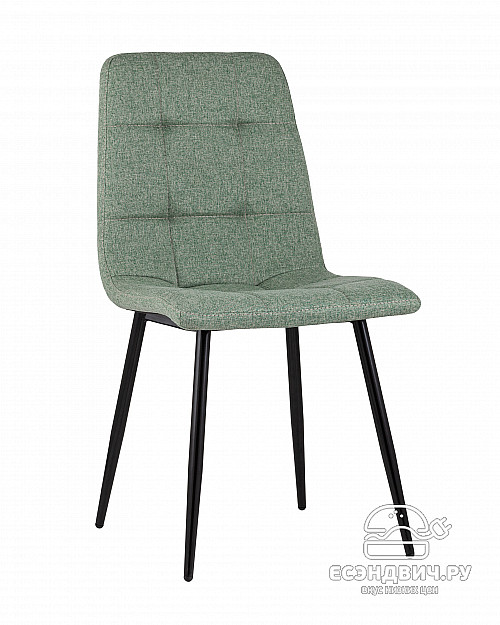 Стул "Отто" (Рогожка Мятная/Металл Черный)/SG/Vlt