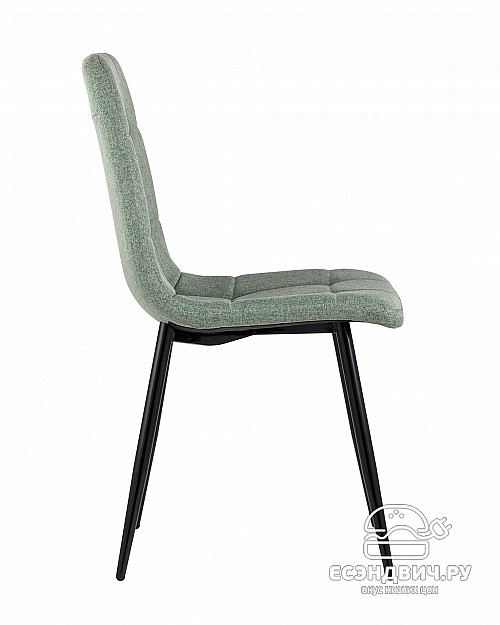 Стул "Отто" (Рогожка Мятная/Металл Черный)/SG/Vlt