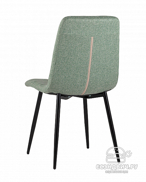 Стул "Отто" (Рогожка Мятная/Металл Черный)/SG/Vlt