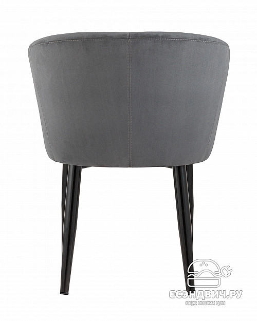 Стул "Стэн" (Велюр Темно-серый/Металл Черный)/SG/Rlf